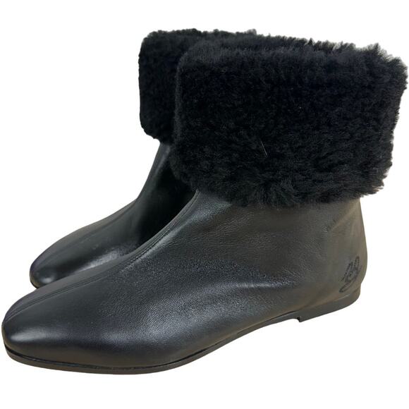 Mansur Gavriel NWOB Cosy Black Lambskin Pull On Boots Women's Size 36 (US 6) - Picture 4 of 7